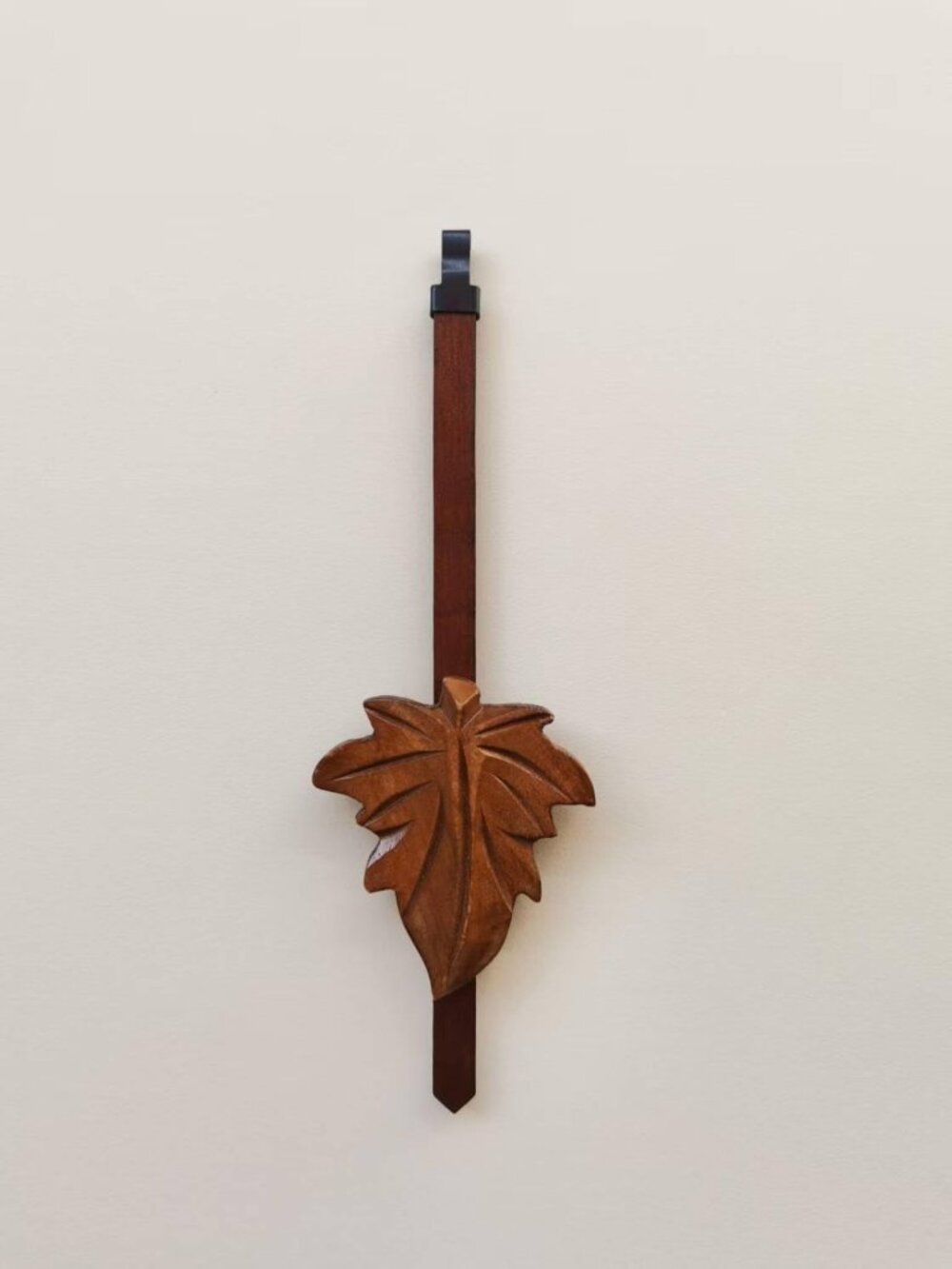 Charming Maple Leaf Pendulum Cuckoo Clock - 7.5” Brown Home Decor Accent